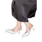 Damen spitze Slingback High Heels mit verstellbaren Riemen R&B