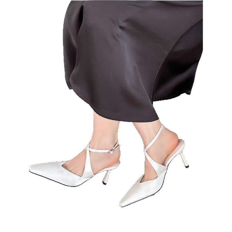 Damen spitze Slingback High Heels mit verstellbaren Riemen R&B