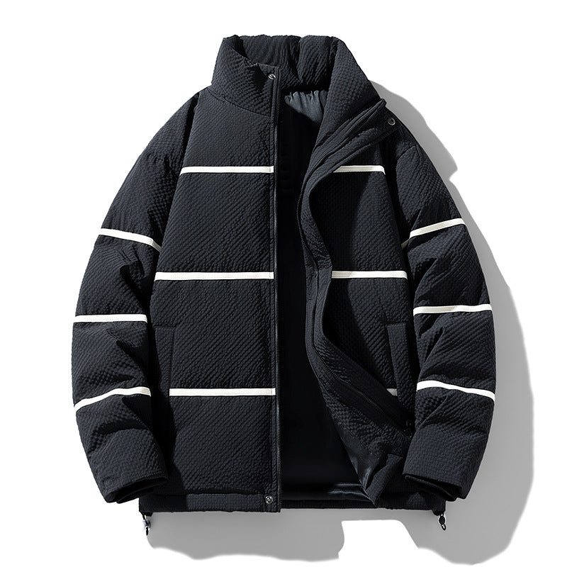 Herren isolierte Pufferjacke mit atmungsaktiver Membran und praktischem Kapuzensystem