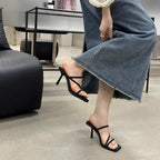 Damen elegante Stiletto-Sandalen mit verzierten Riemen R&B