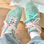 Damen Sneakers mit fröhlichem Apfelmotiv und textiler Oberflächenstruktur R&B