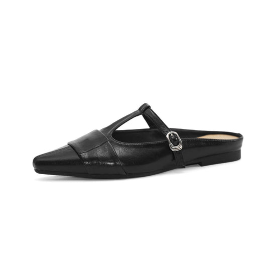 Damen elegante Slingback-Mules mit modischem Schnallenverschluss R&B