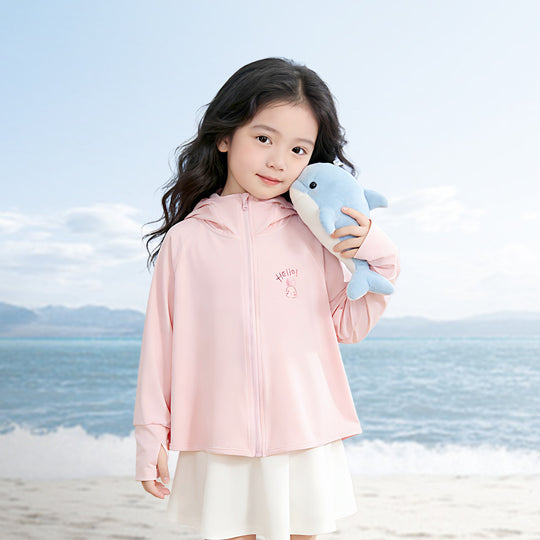 Kinder UV-Schutzjacke mit Kapuze und atmungsaktivem Material R&B