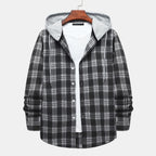 Damen Flanelljacke mit Kapuze