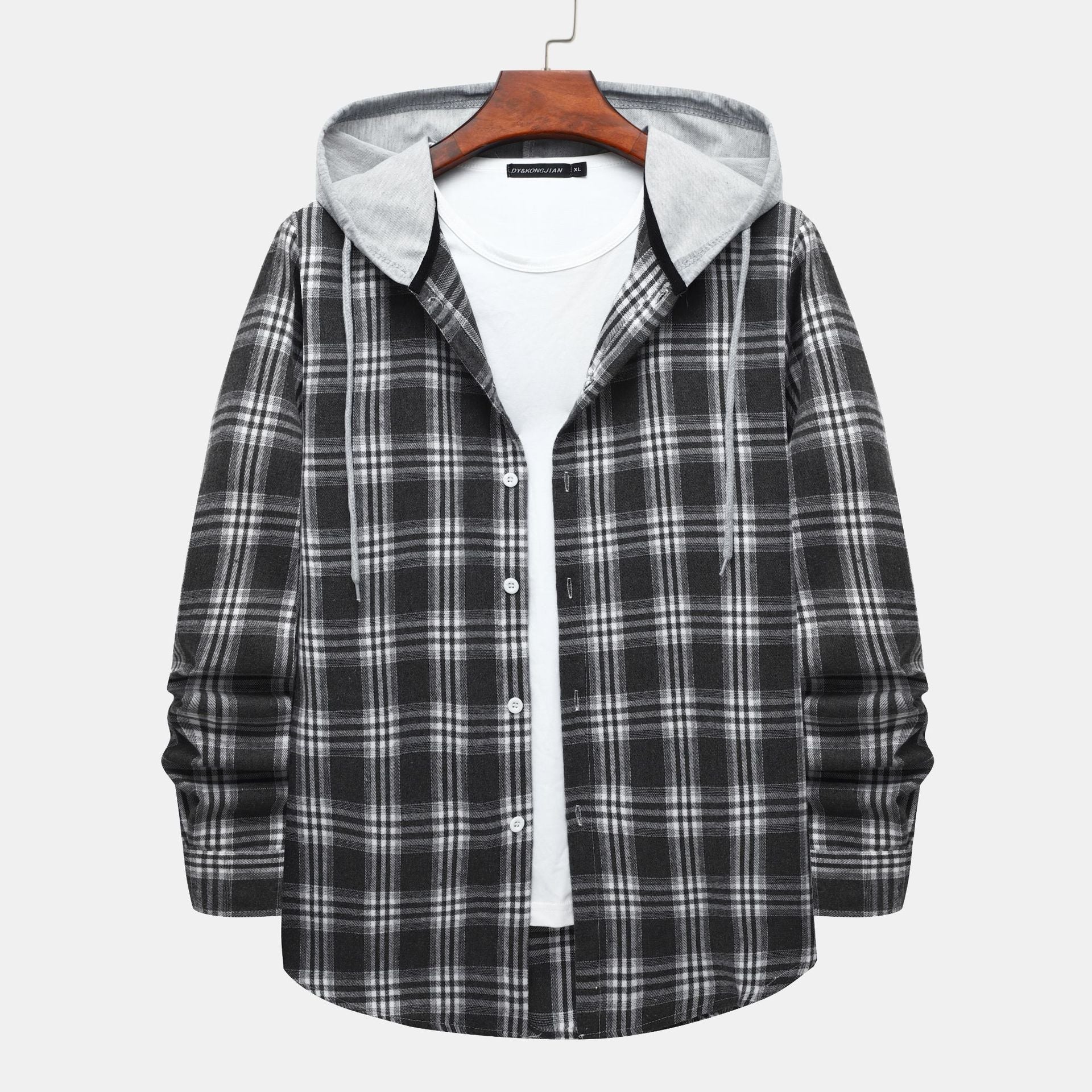 Damen Flanelljacke mit Kapuze