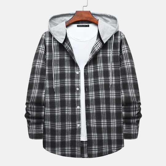 Damen Flanelljacke mit Kapuze R&B
