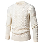 Herren Grobstrickpullover mit modischem Zopfmuster R&B