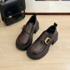 Damen modische Clogs mit robuster Sohle und dekorativem Schnallenverschluss R&B