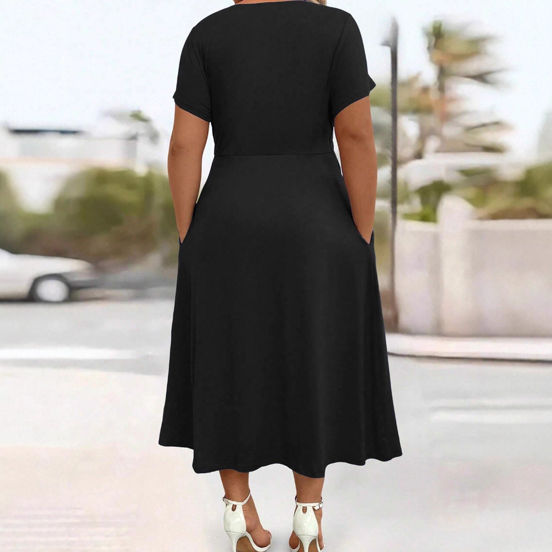 Damen lockeres Maxi-Kleid R&B