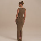 Damen glamouröses Abendkleid mit figurbetontem Schnitt und eleganter Raffung R&B