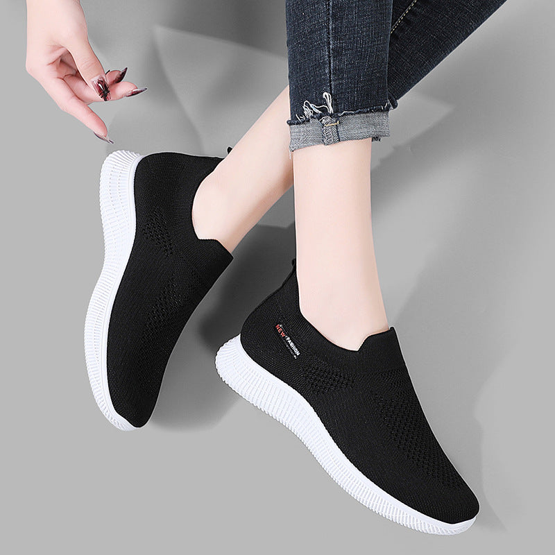 Damen Slip-On Freizeitschuhe mit atmungsaktivem Obermaterial und rutschfester Sohle R&B