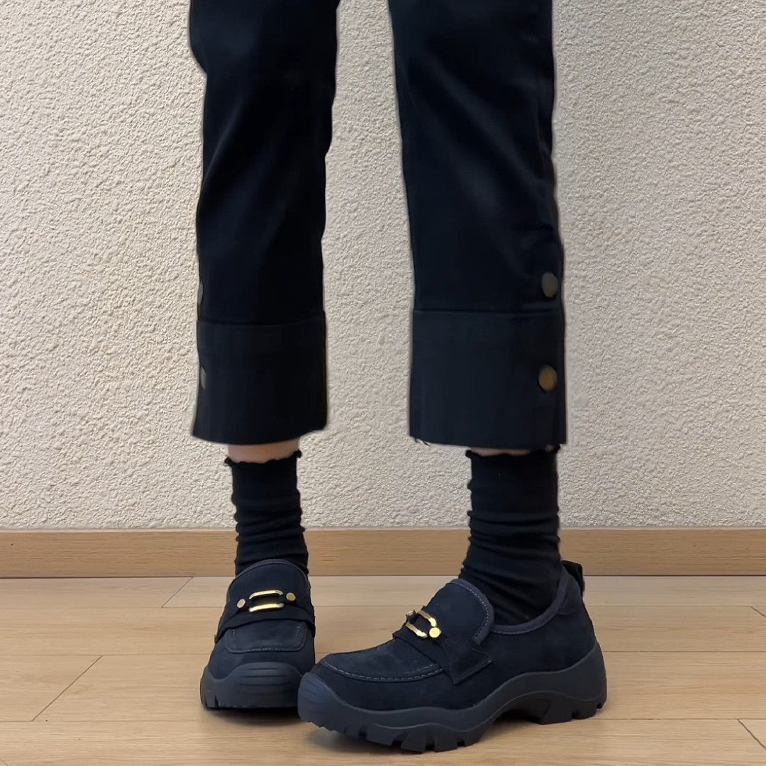 Damen Komfortable Mokassins mit modischem Schnallen-Design R&B