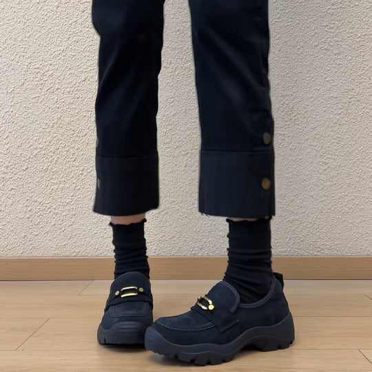 Damen Komfortable Mokassins mit modischem Schnallen-Design R&B