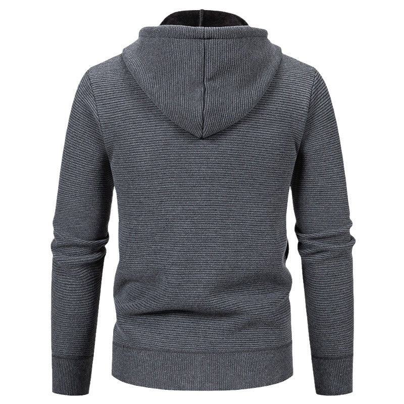 Herren sportliche Fleecejacke mit hohem Kragen und Reißverschluss R&B
