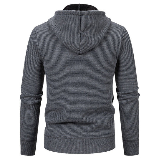 Herren sportliche Fleecejacke mit hohem Kragen und Reißverschluss R&B