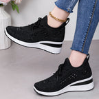 Damen Sneakers mit funkelnden Strass-Details und atmungsaktivem Obermaterial