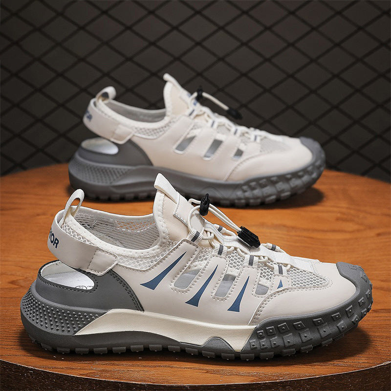 Herren Outdoor-Sandalen mit atmungsaktiven Mesh-Einsätzen und rutschfester Sohle R&B