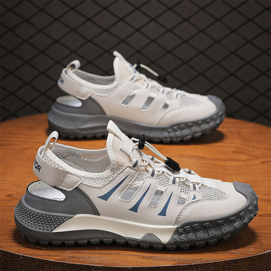 Herren Outdoor-Sandalen mit atmungsaktiven Mesh-Einsätzen und rutschfester Sohle R&B