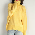 damen oversized rollkragenpullover basic gestrickter pullover
