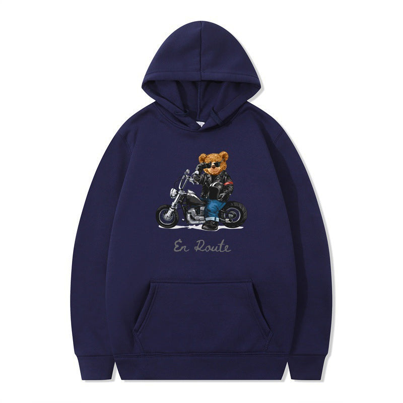 Damen Kapuzenpullover mit einzigartigem Bärenmotiv und lässiger Passform R&B