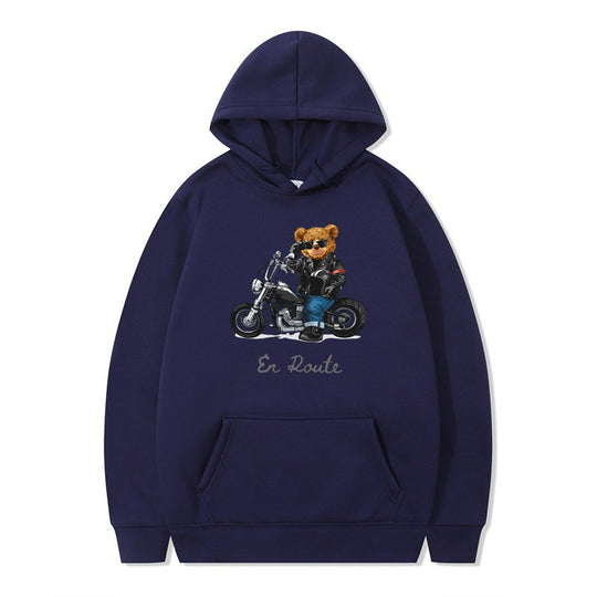 Damen Kapuzenpullover mit einzigartigem Bärenmotiv und lässiger Passform R&B