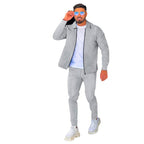Herren Sportliches Freizeit-Set mit Reißverschluss und atmungsaktiver Struktur R&B
