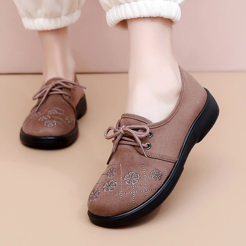 Damen modische Schnürschuhe mit floralem Muster R&B
