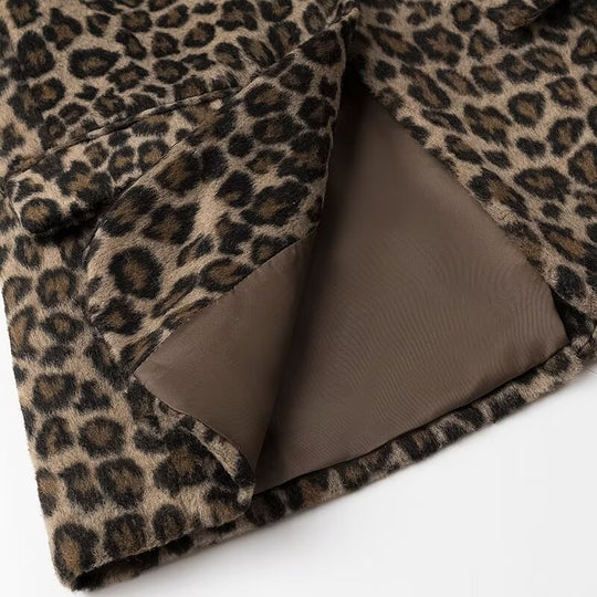 Damen elegante Leopardenblazerjacke R&B