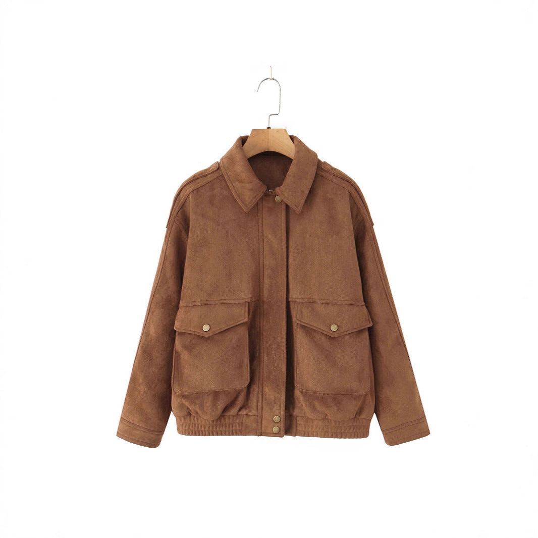 Damen Jacke mit großen Taschen und lässigem Schnitt
