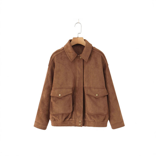 Damen Jacke mit großen Taschen und lässigem Schnitt