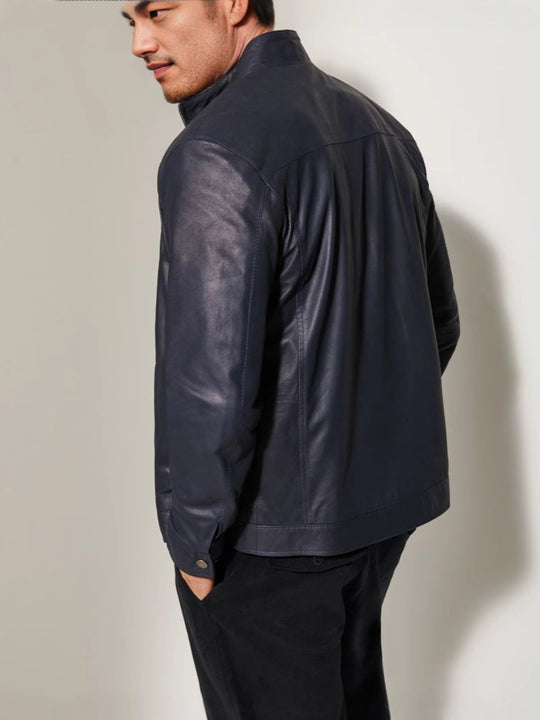 Herren jacke mit elegantem Stehkragen und seitlichen Reißverschlusstaschen R&B