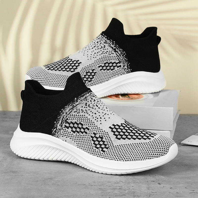Damen High-Top Sport Sneakers mit atmungsaktivem Obermaterial und flexibler Sohle