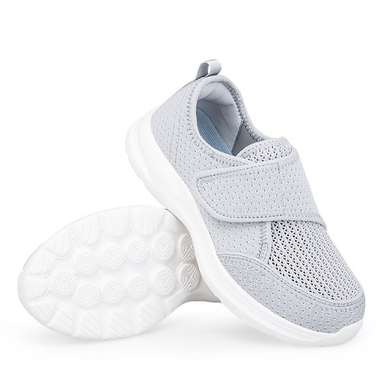 Unisex nan atmungsaktive Komfort-Halbschuh mit Klettverschluss und ergonomischer Dämpfung R&B