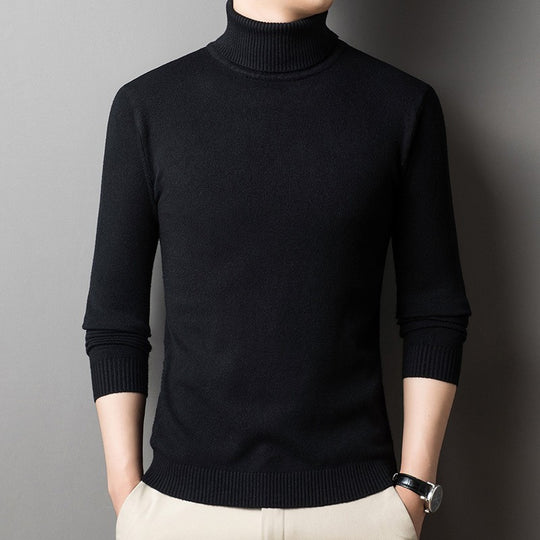 Herren figurbetonter Pullover mit Rollkragen R&B