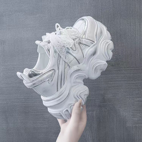 Damen Sportliche Chunky Sneakers mit reflektierenden Elementen R&B