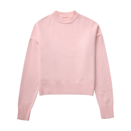 Damen Bequem Gestrickter Kurzpullover R&B
