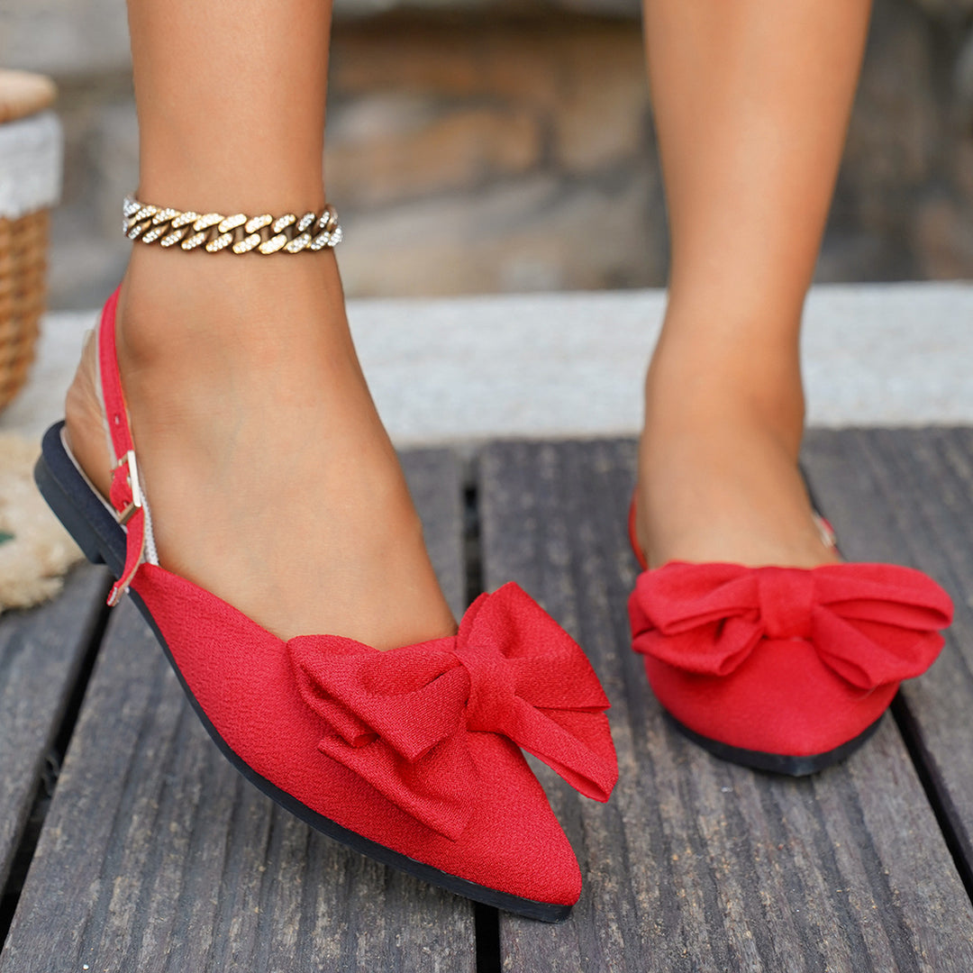 Damen Sling-Pumps mit modischer Schleifen-Verzierung R&B