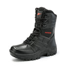 Herren Tactical Stiefel mit seitlichem Reißverschluss und hochgezogenem Knöchelschutz R&B