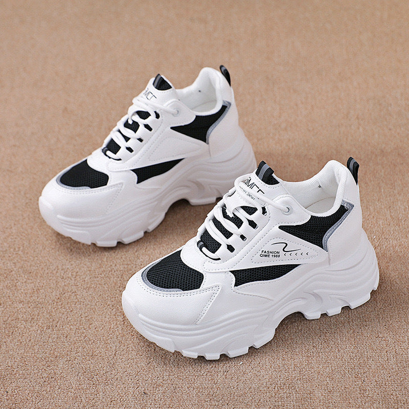 Damen Chunky Sneakers mit atmungsaktiver Mesh-Oberfläche und stabiler Dämpfung R&B