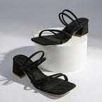 Damen Elegante Sandalen mit geschmackvollem Blockabsatz und verstellbaren Riemen