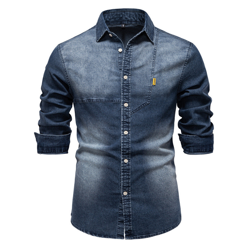 Herren Jeanshemd