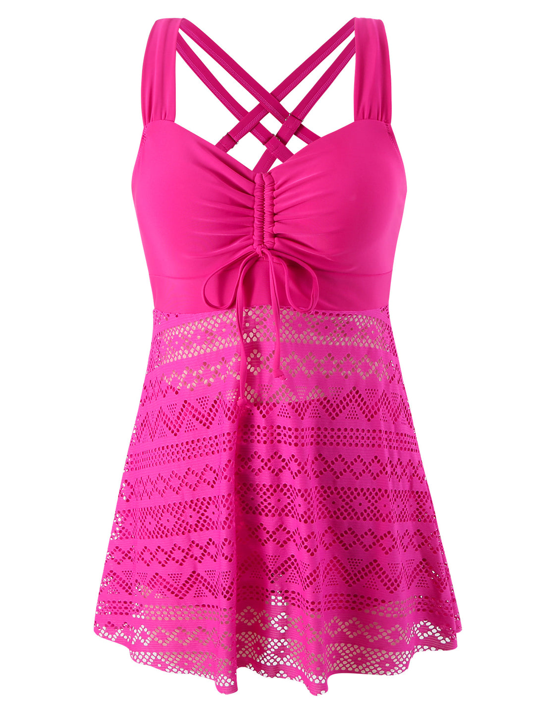 Damen Schwimmkleid mit raffinierter Rückenpartie und sehr elastischer Stoffqualität R&B