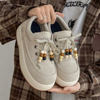 Damen modische Sneaker mit ornamentalen Schnürsenkeln R&B