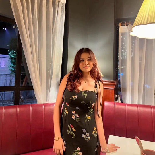 Damen Maxikleid mit floralem Design und verstellbaren Spaghettiträgern R&B