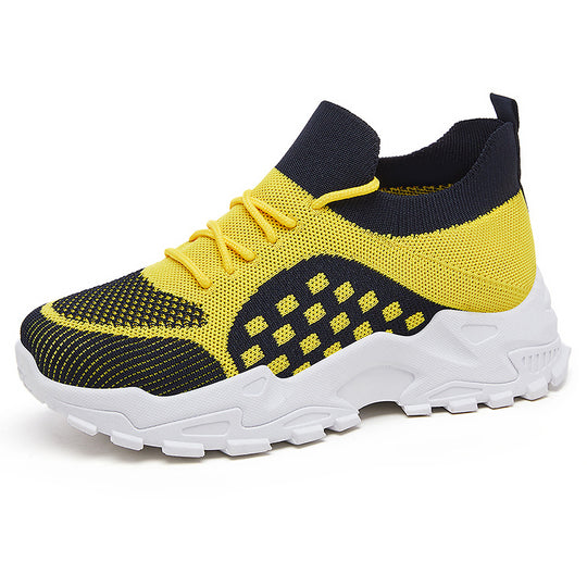 Damen Sportliche Sneaker mit atmungsaktiver Strickoberfläche und flexibler Sohle R&B
