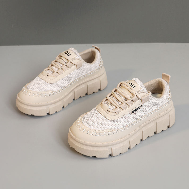 Damen Sportliche Chunky Sneakers mit atmungsaktiver Mesh-Oberfläche und robuster Sohle R&B