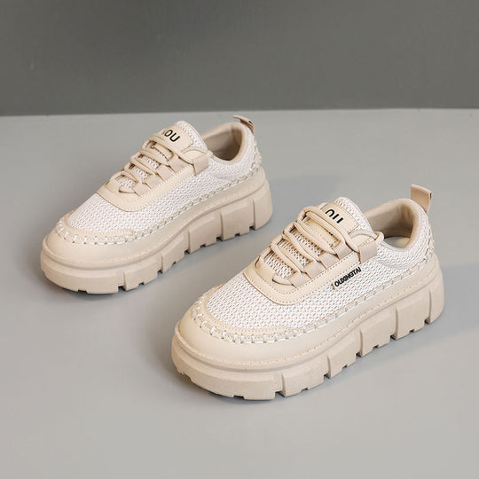 Damen Sportliche Chunky Sneakers mit atmungsaktiver Mesh-Oberfläche und robuster Sohle R&B