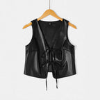 Damen elegantes Cropped-Top mit zeitgemäßer Schnürung R&B
