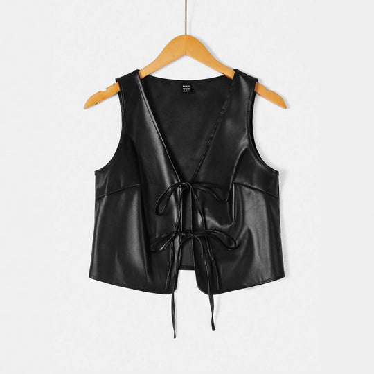 Damen elegantes Cropped-Top mit zeitgemäßer Schnürung R&B