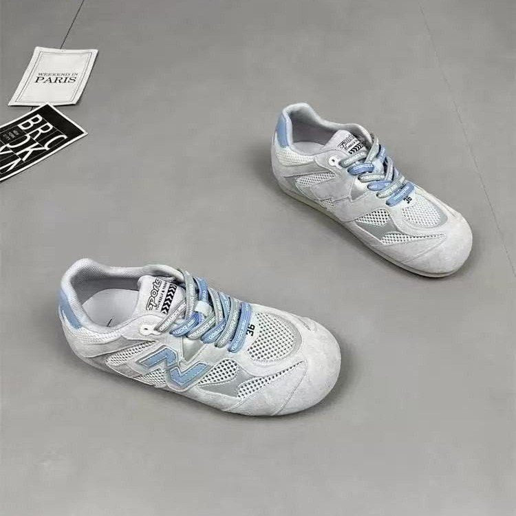 Damen Sportliche Schnür-Sneaker mit atmungsaktiver Mesh-Oberfläche und dämpfender Sohle R&B